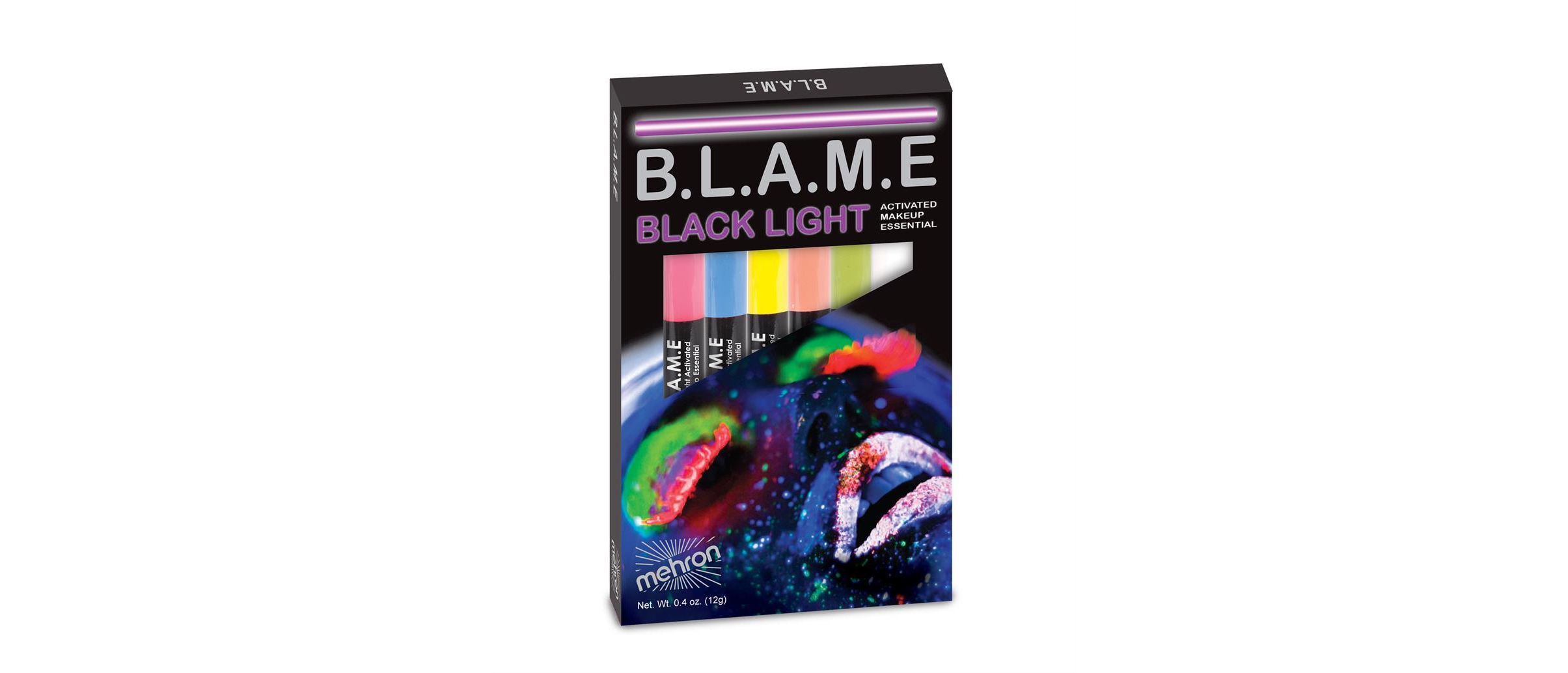 Blame black light face paints